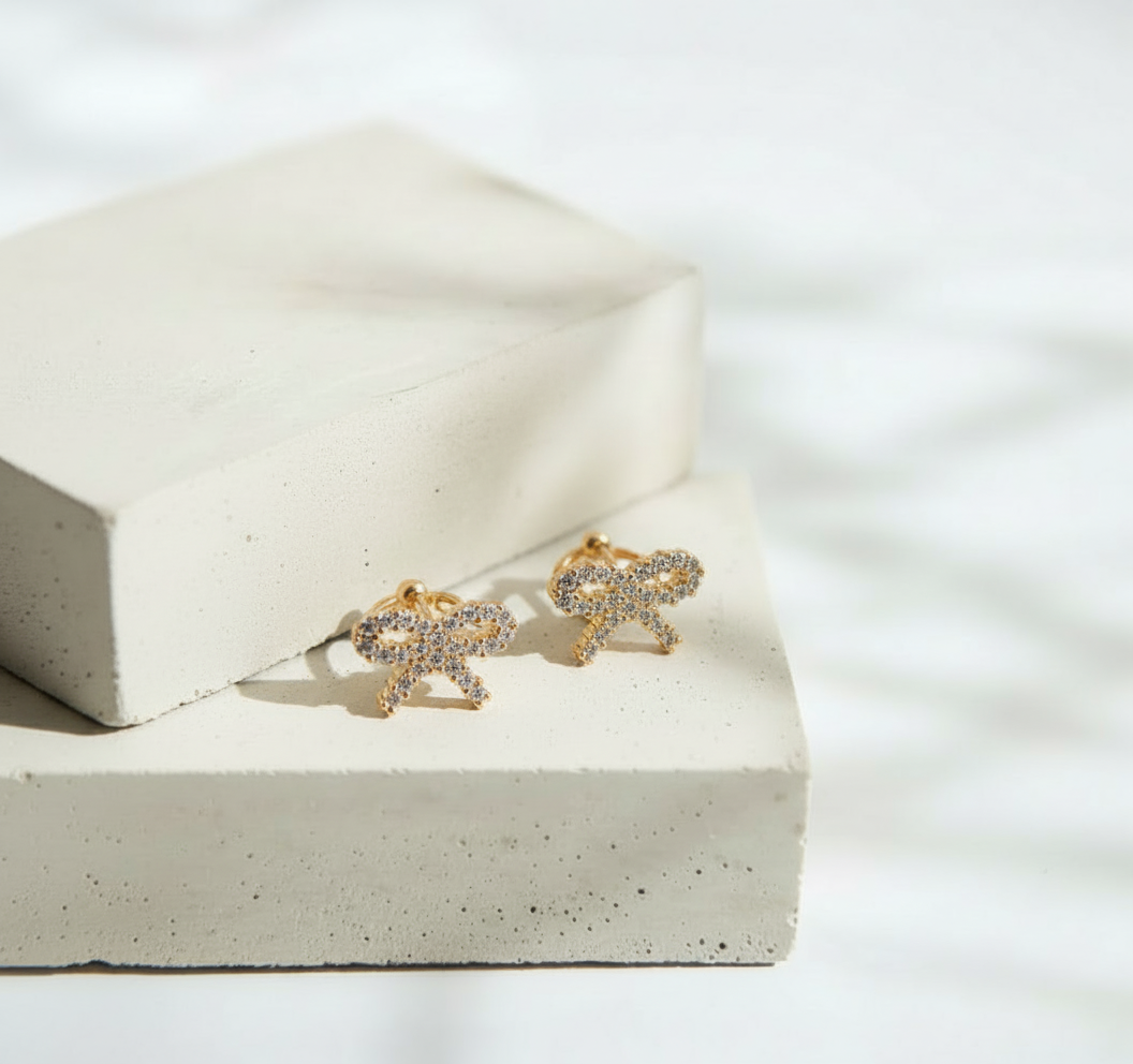 Simuladores de Moño Coquette con Brillos - Acero Inoxidable