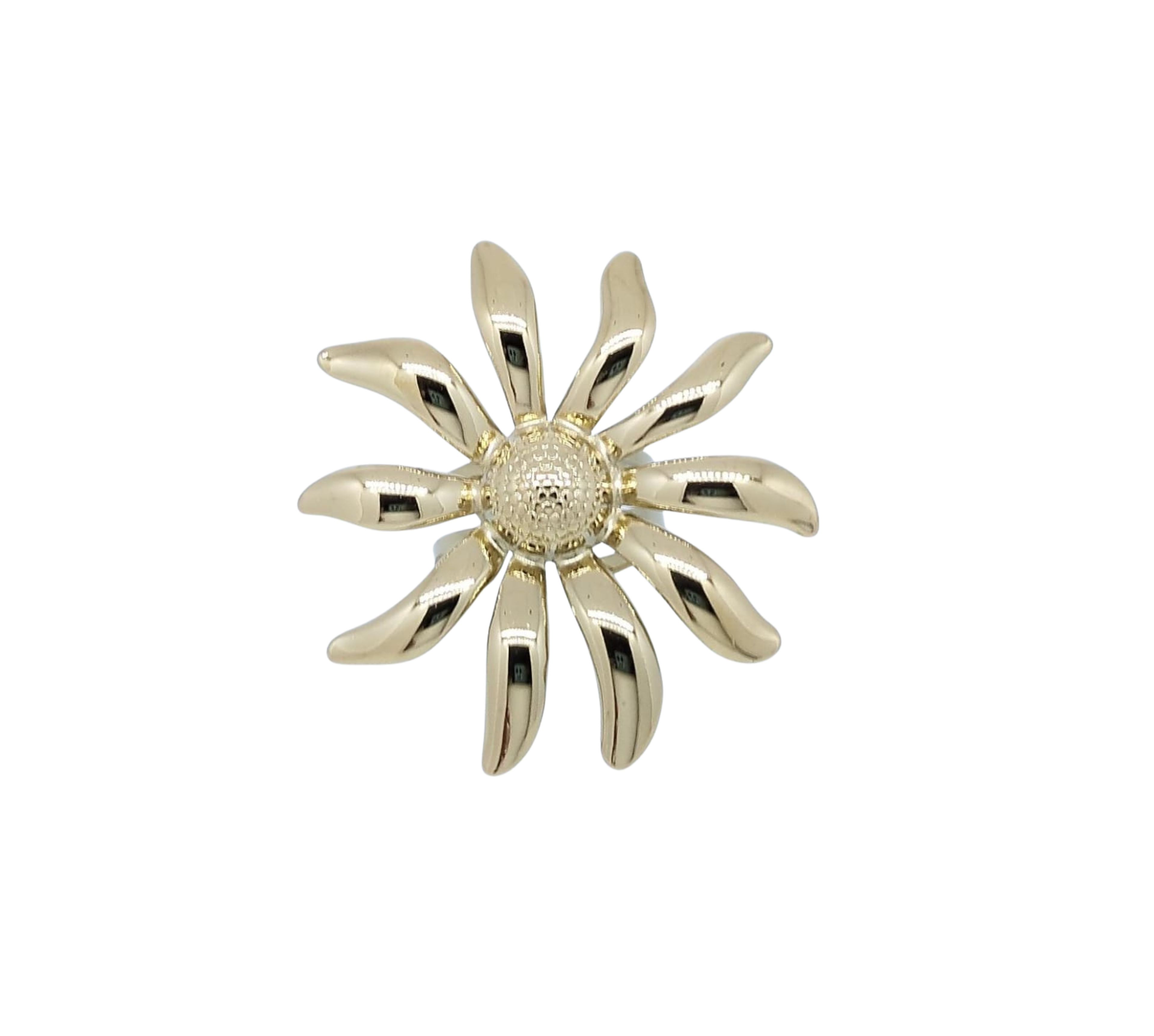 Anillo Dorado Girasol - Acero Inoxidable