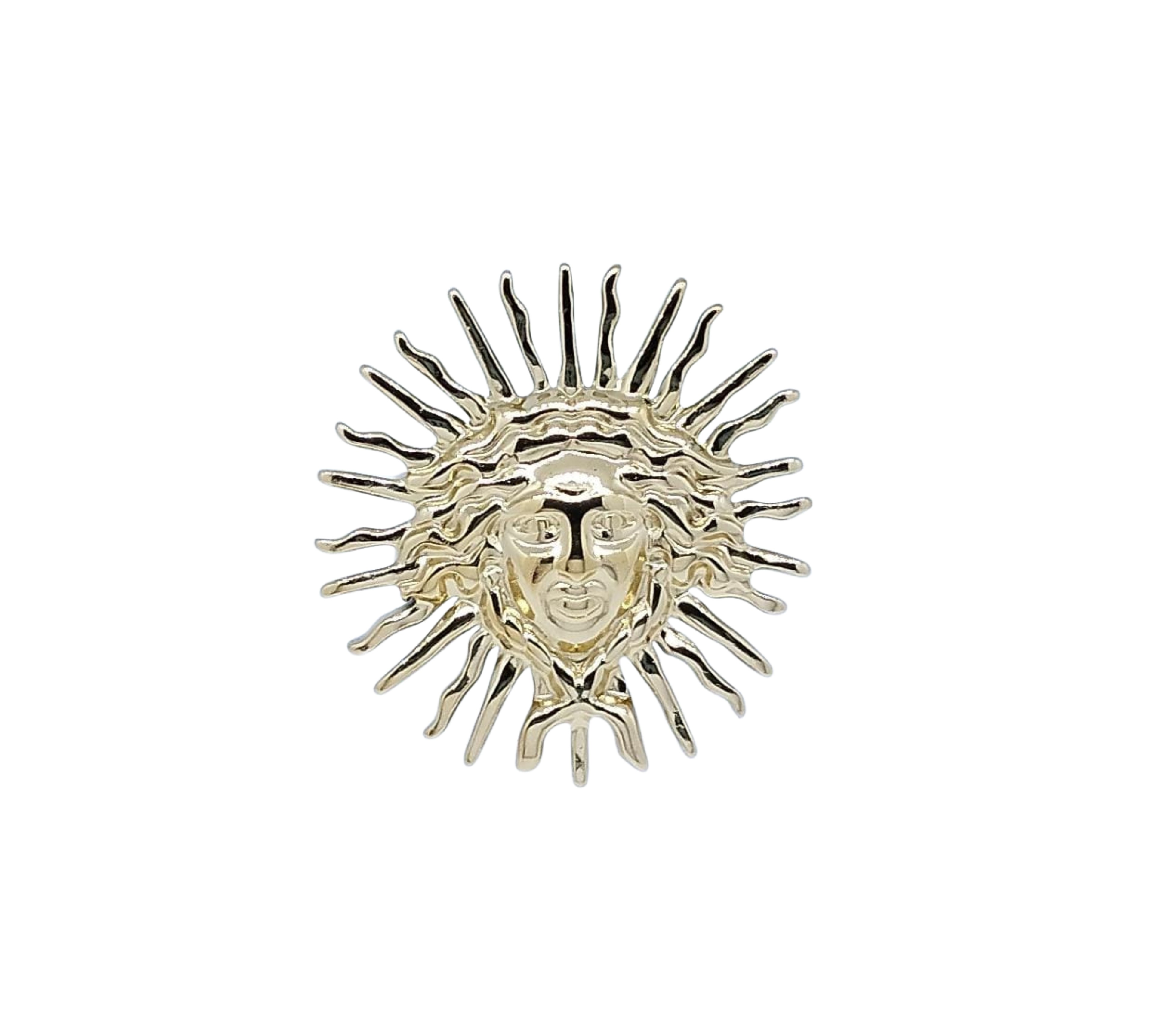 Anillo Dorado Rostro - Acero Inoxidable