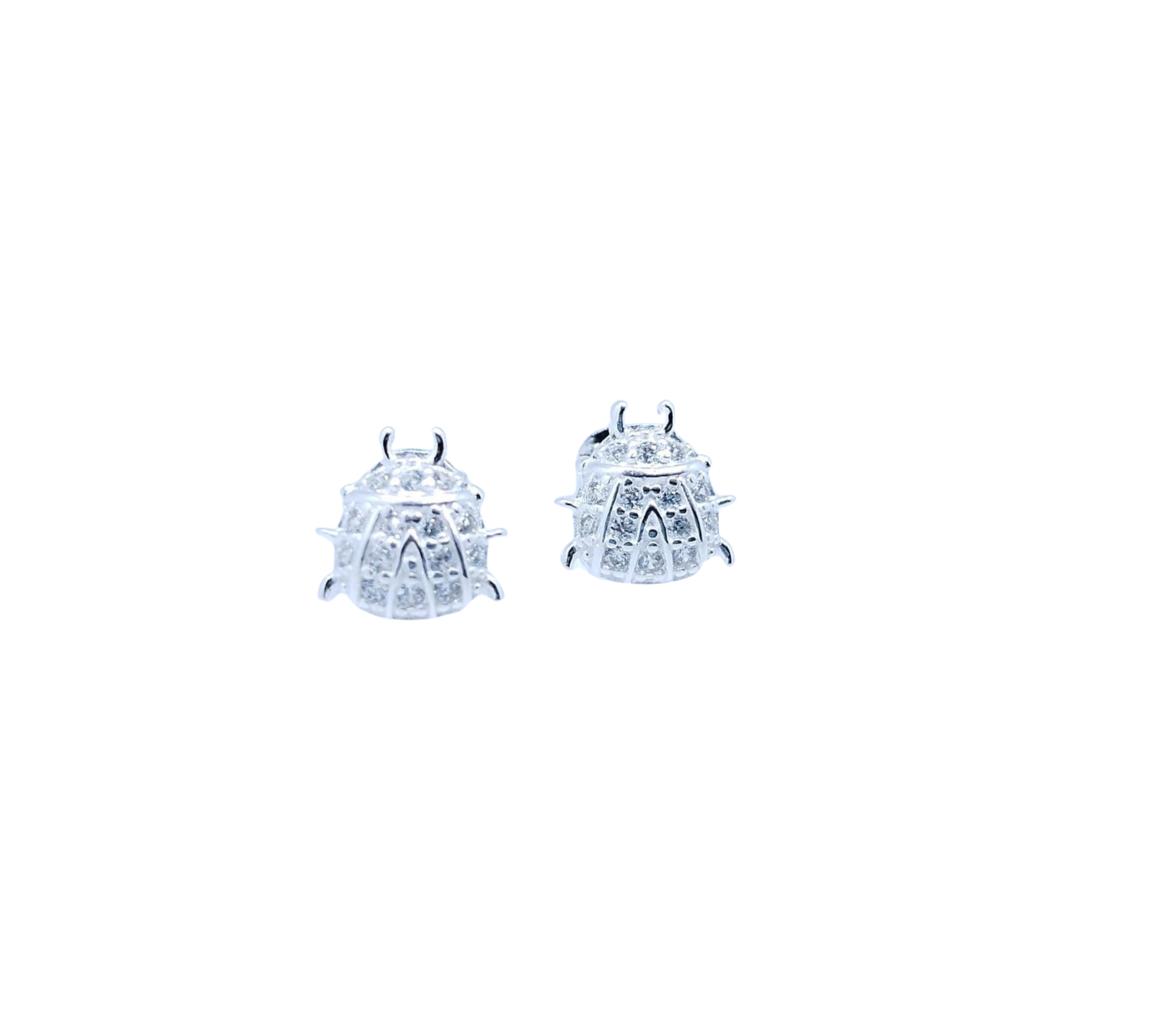 Aretes Catarina con Mini Brillos - Plata Italiana