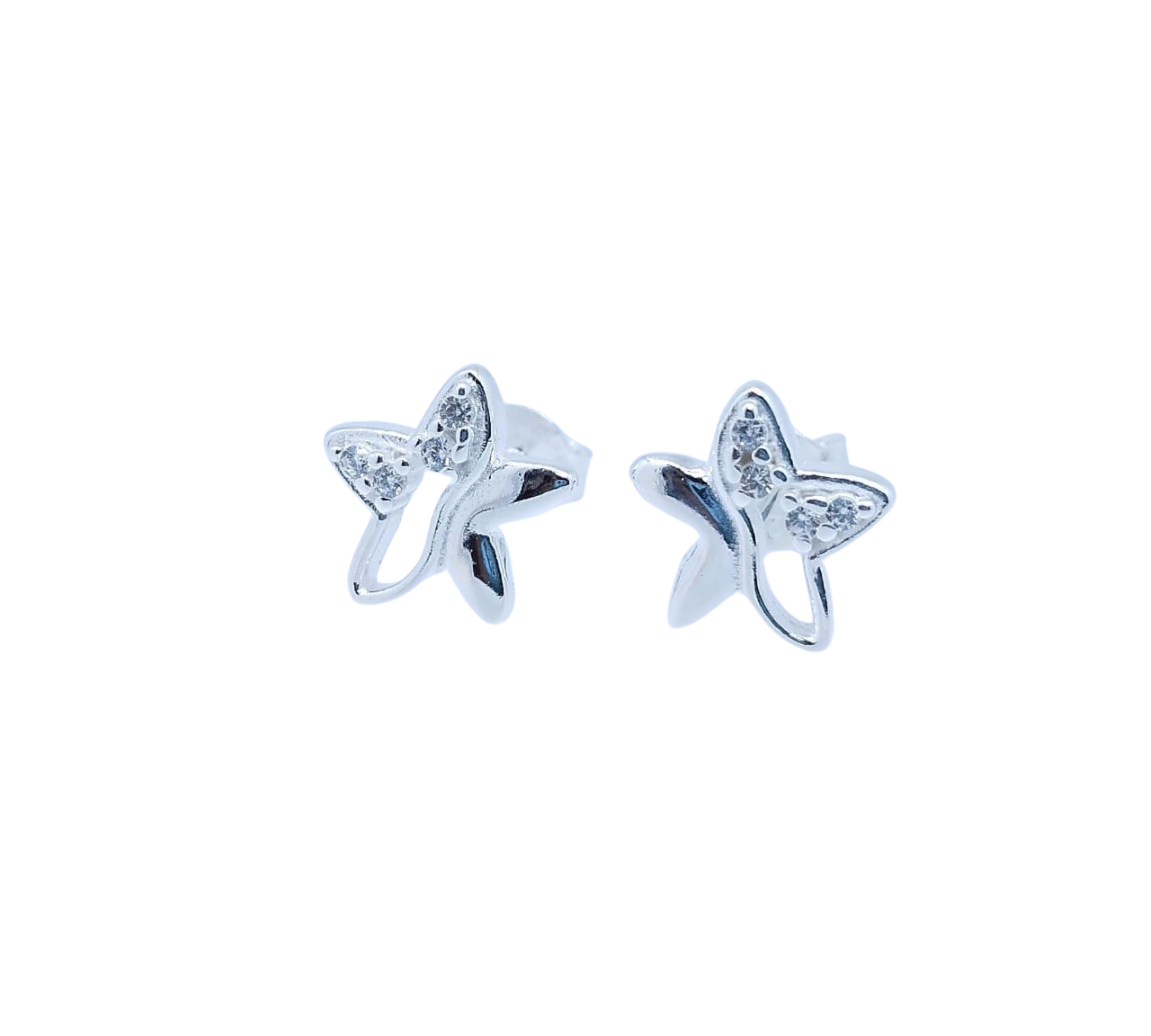 Aretes Estrella 5 Picos - Plata Italiana