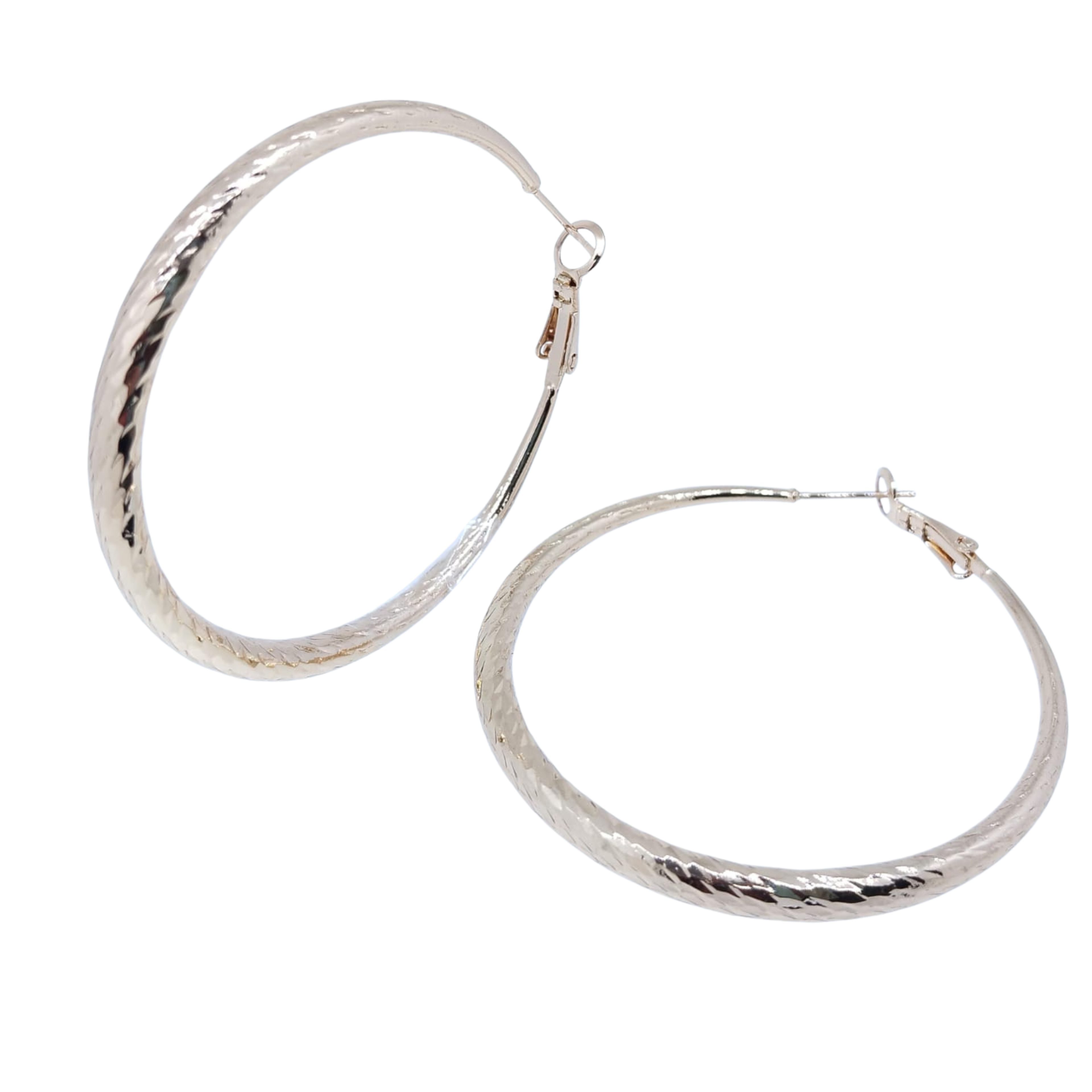 Arracadas Medianas Bronce Jaspeadas - Oro Laminado