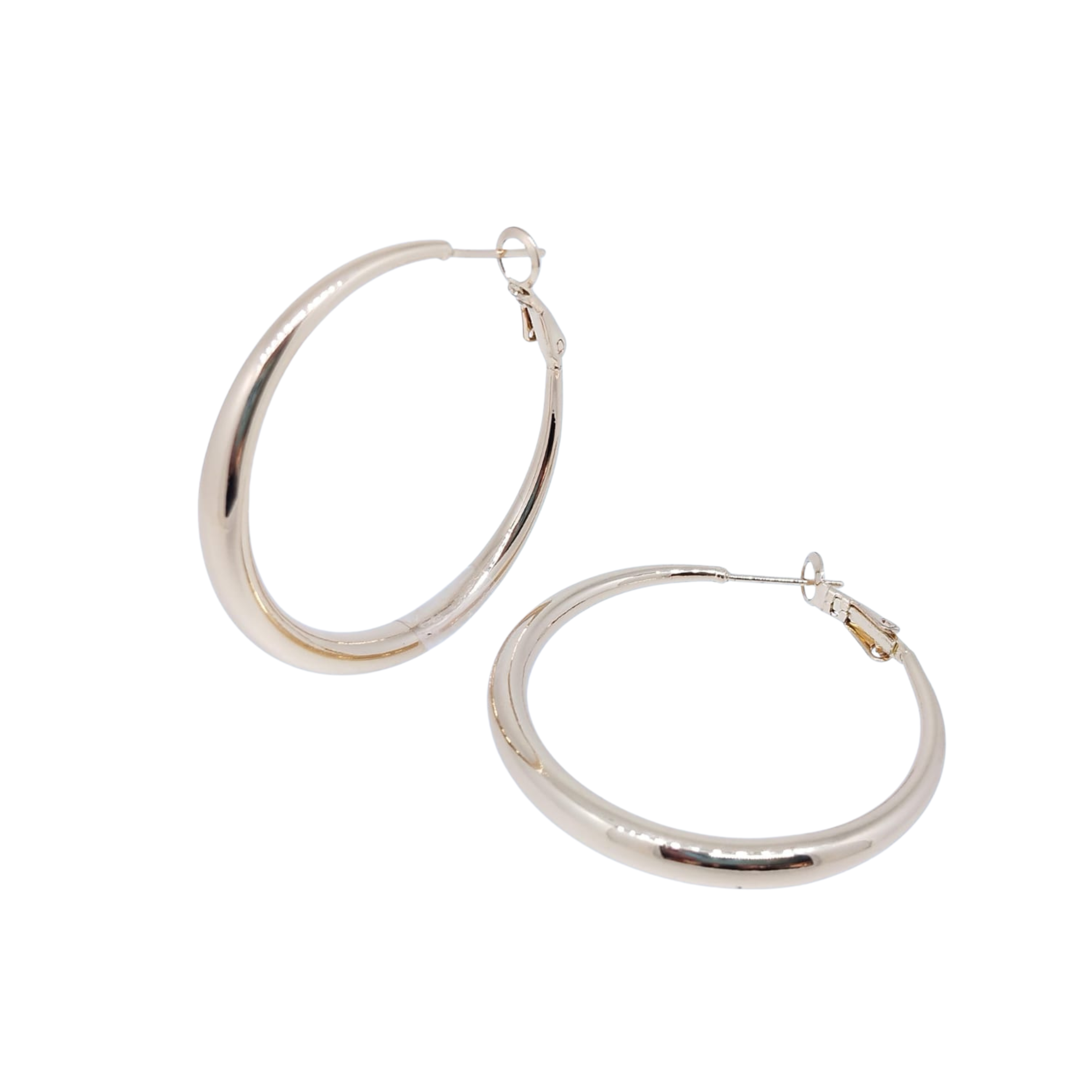 Arracadas Pequeñas Bronce Lisas - Oro Laminado