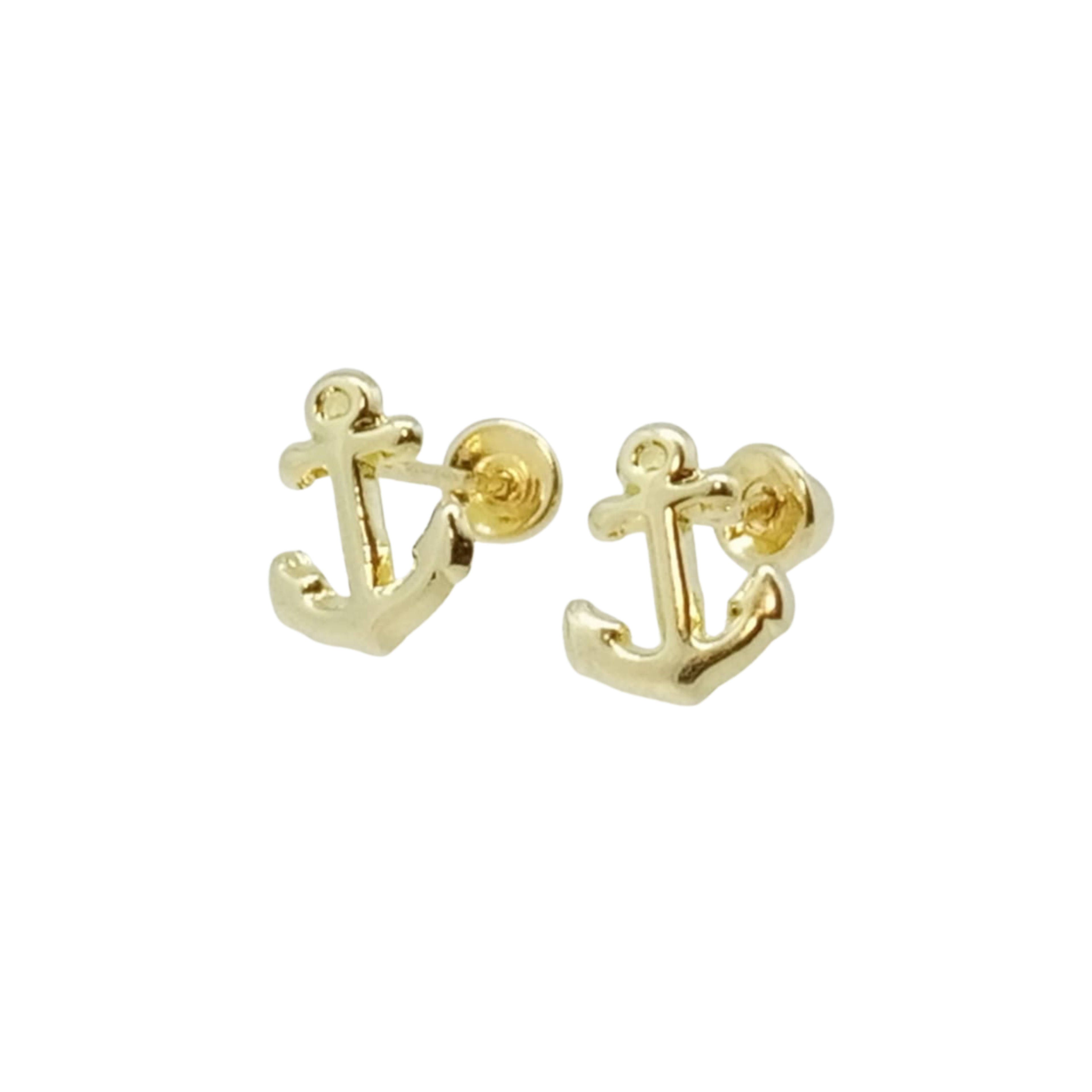 Aretes Dorados Ancla – Oro 10 KL