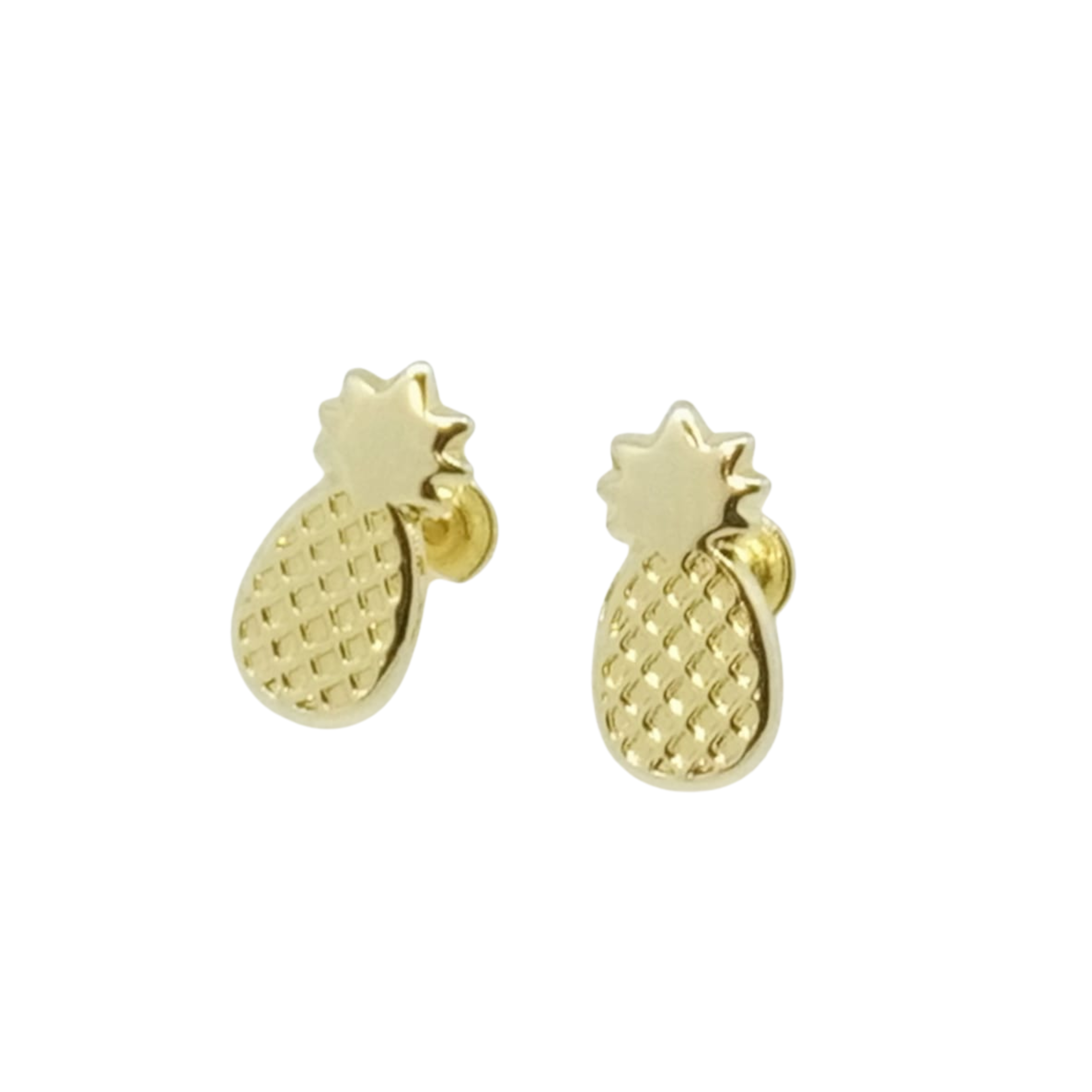 Aretes Dorados Piña – Oro 10 KL