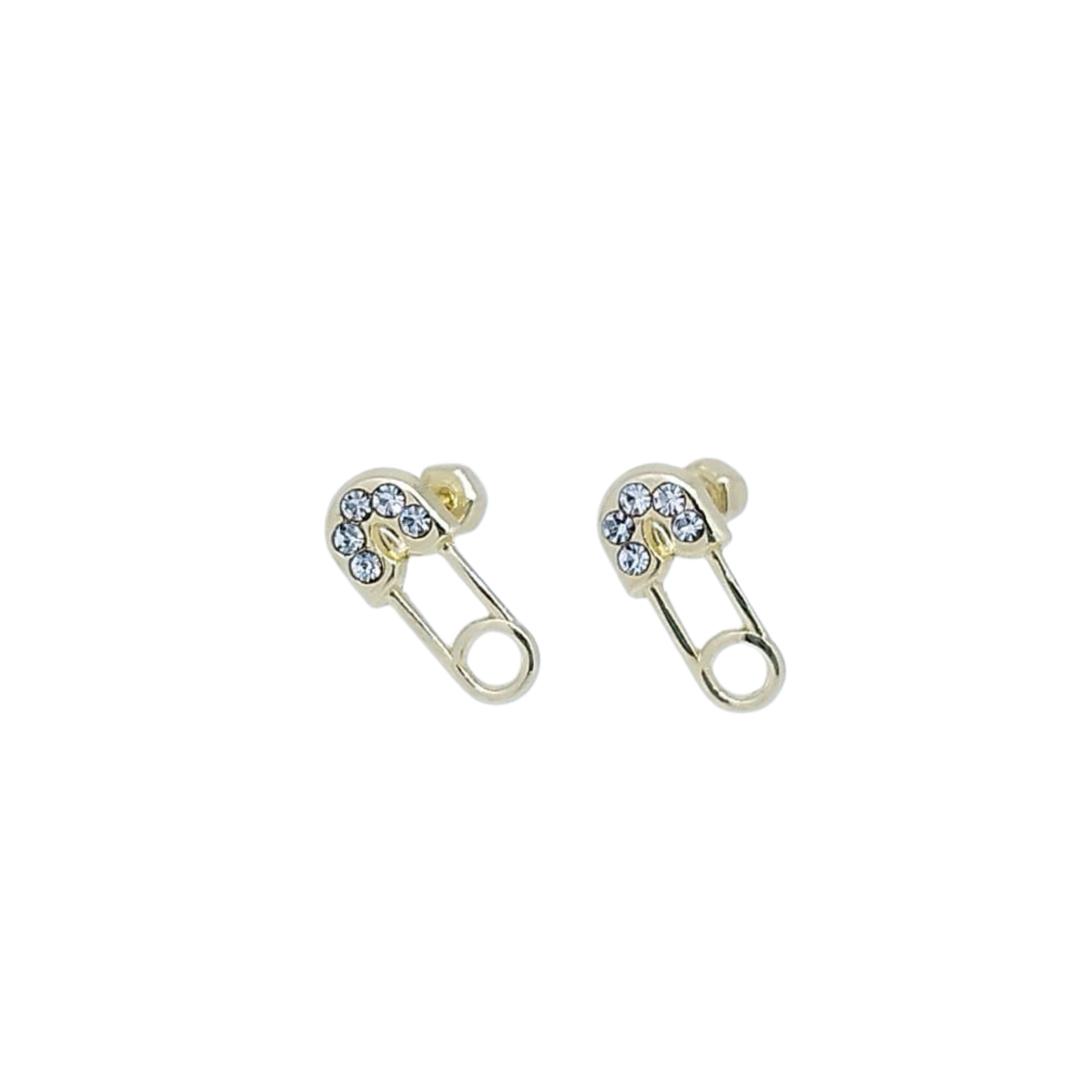 Aretes Dorados Segurito con Mini Brillos – Oro 10 KL