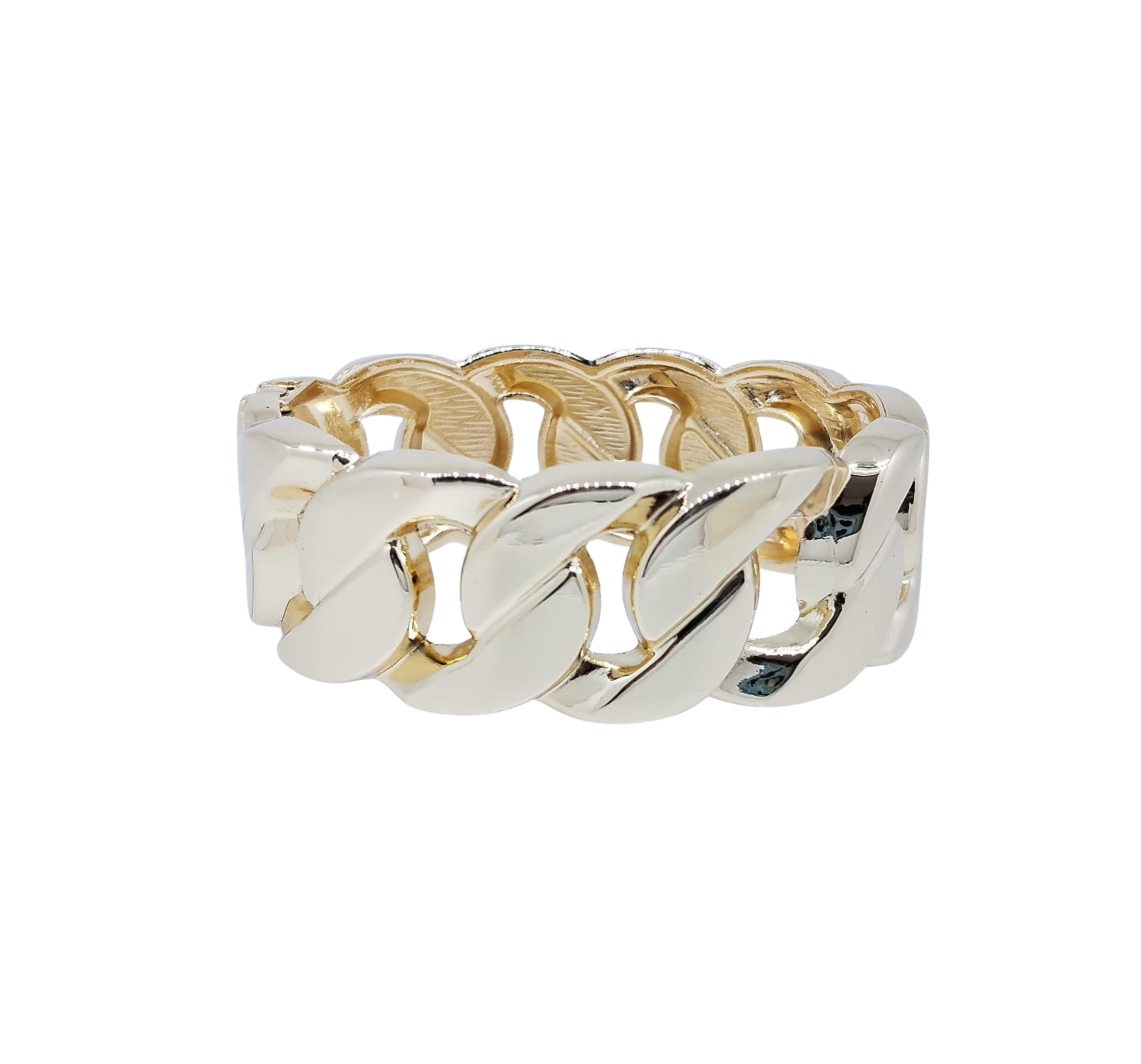 Brazalete dorado eslabones gruesos - Acero Inoxidable