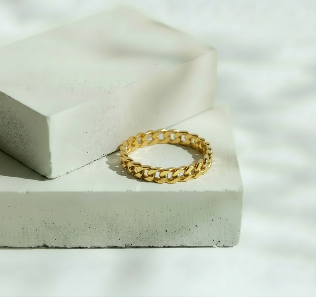 Brazalete dorado cadena - Acero Inoxidable