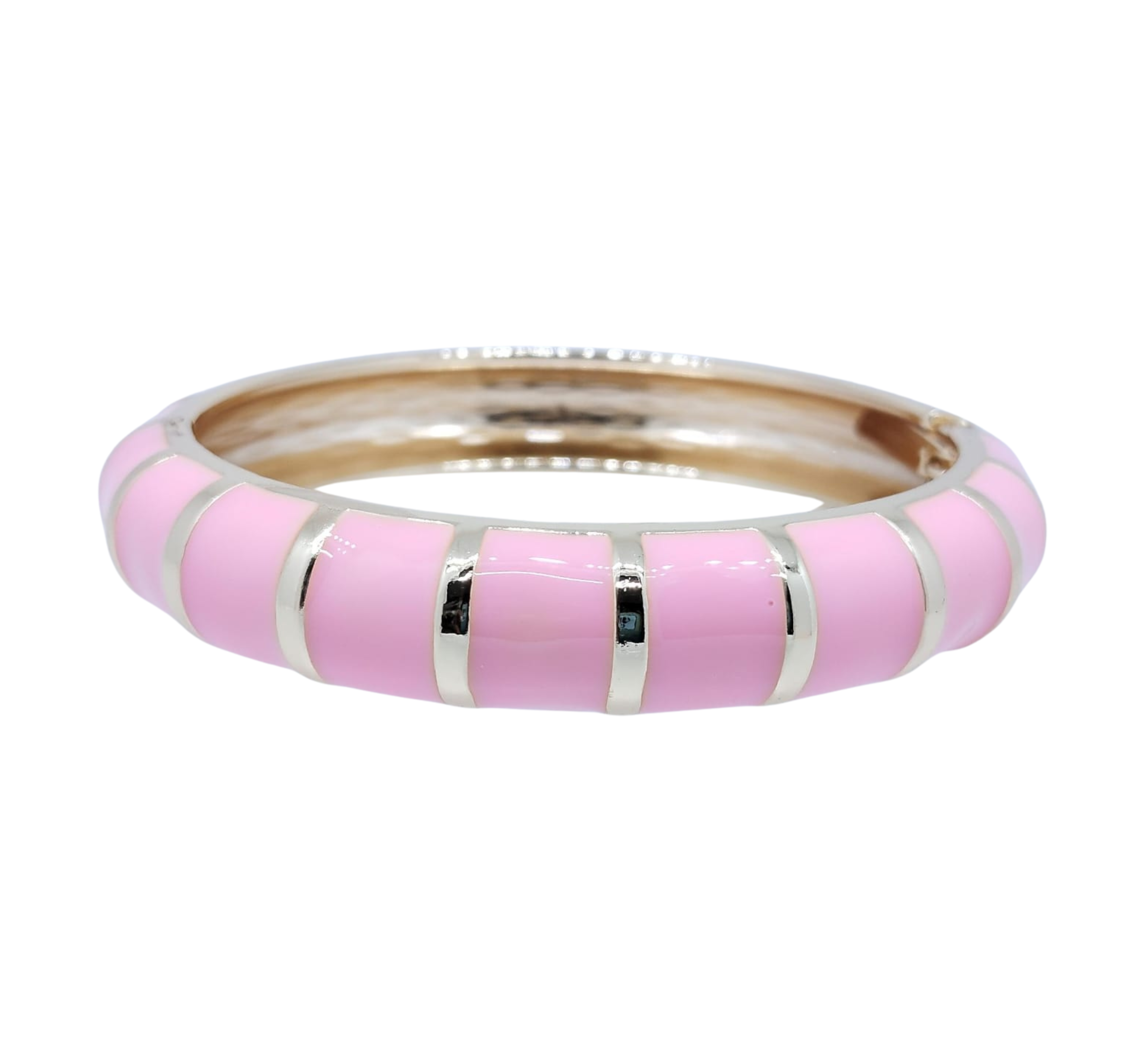 Brazalete rectángulos rosas - Acero Inoxidable