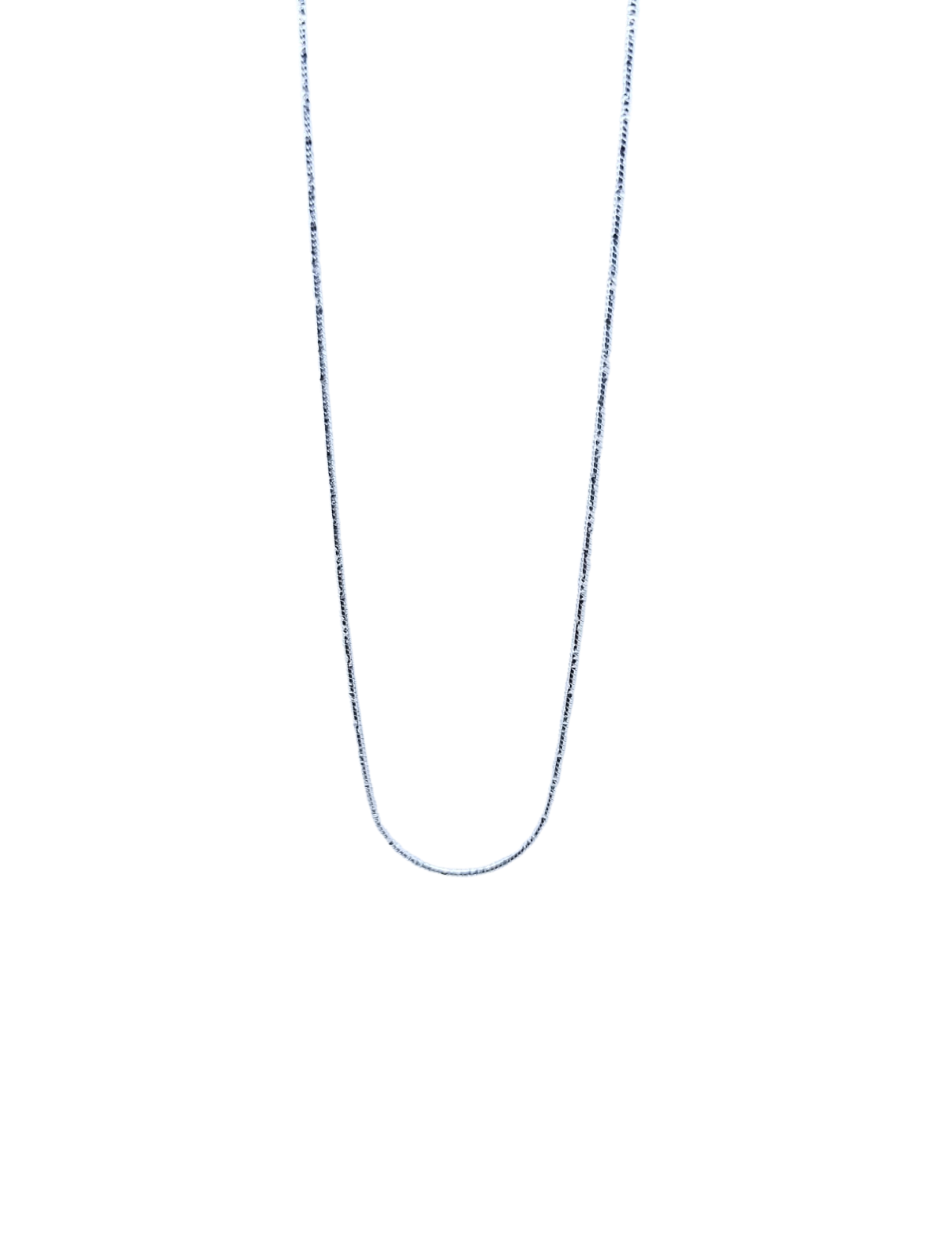 Cadena Cola de Ratón 45 cm - Plata Italiana