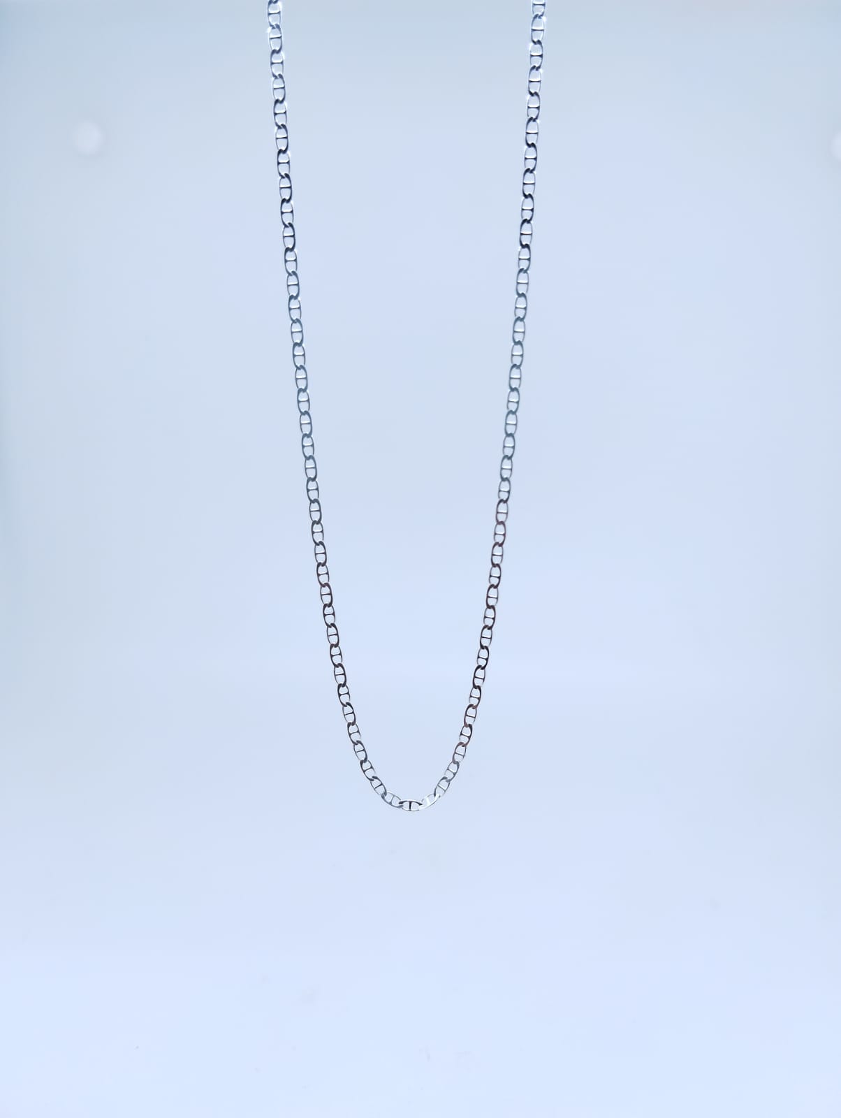 Cadena Plata 925 tejido ovalo pequeño y plano