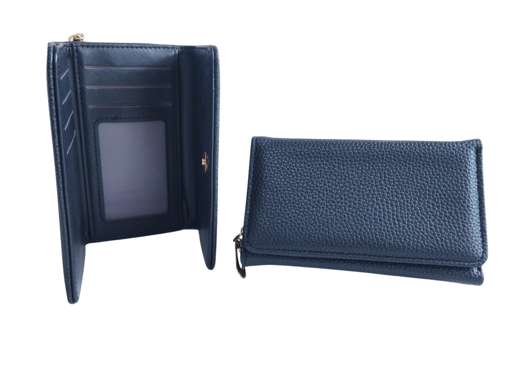 Cartera para Dama Color Negro con Textura - Vinipiel