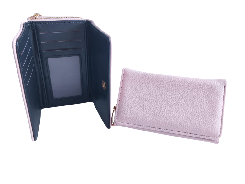 Cartera para Dama Color Rosa con Textura - Vinipiel