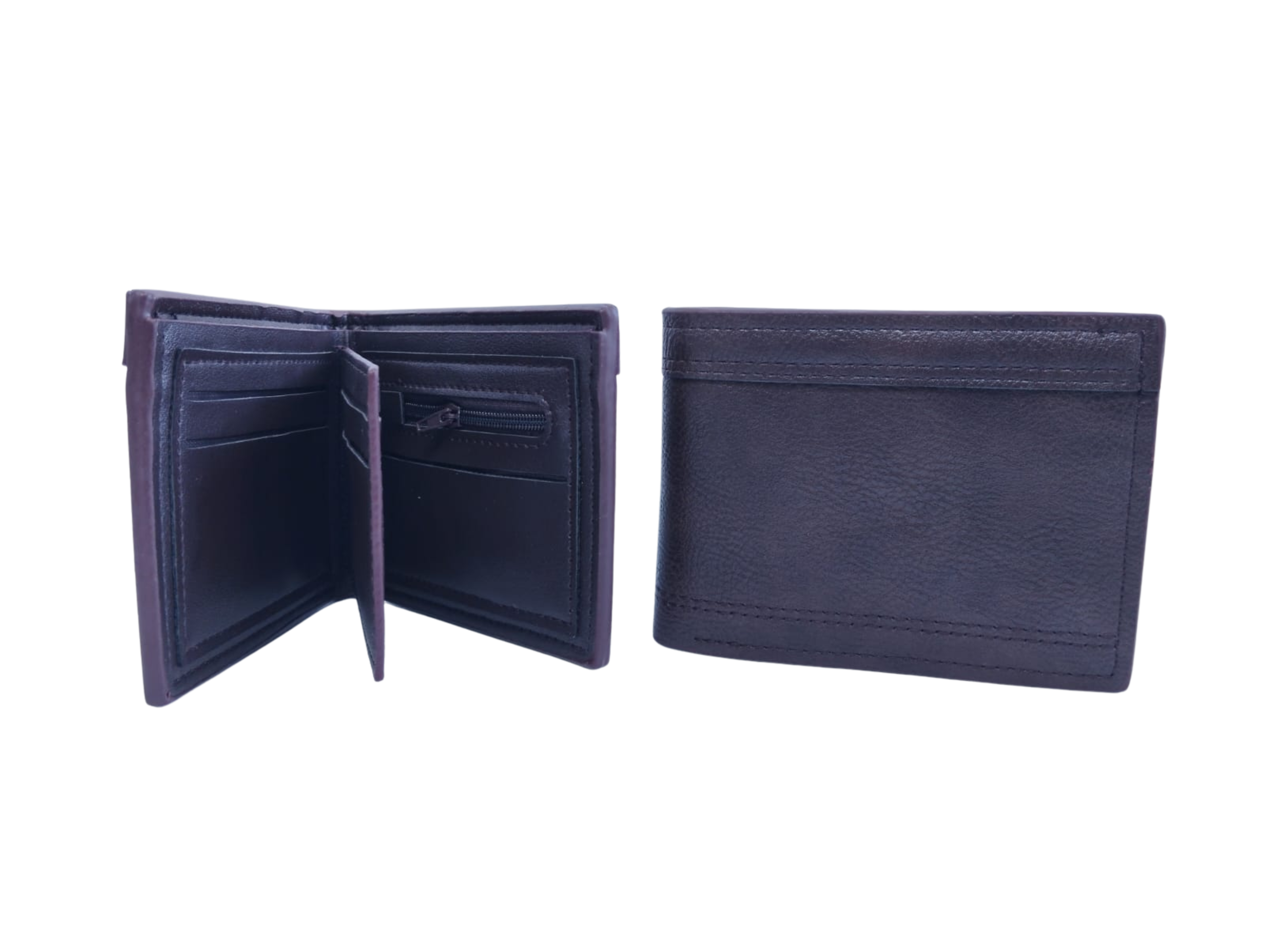 Cartera para Caballero Color Marrón con Borde Superior - Vinipiel