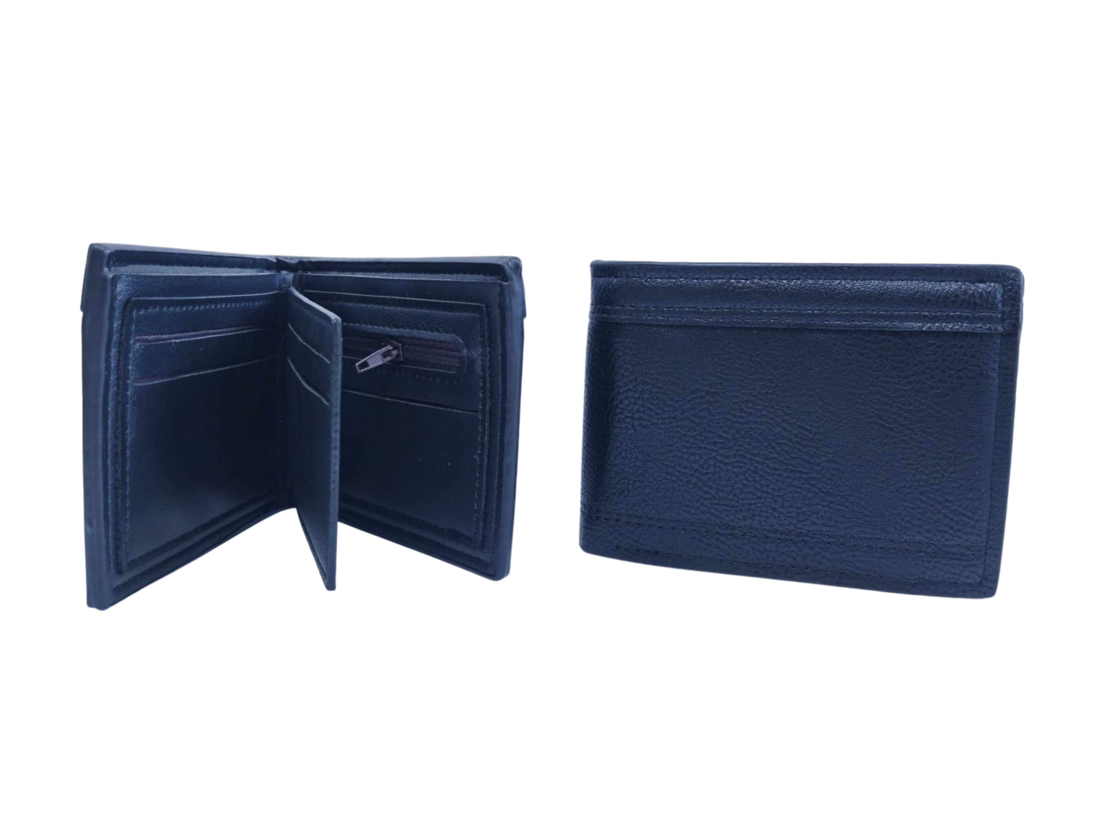 Cartera para Caballero Color Negro con Borde Superior - Vinipiel