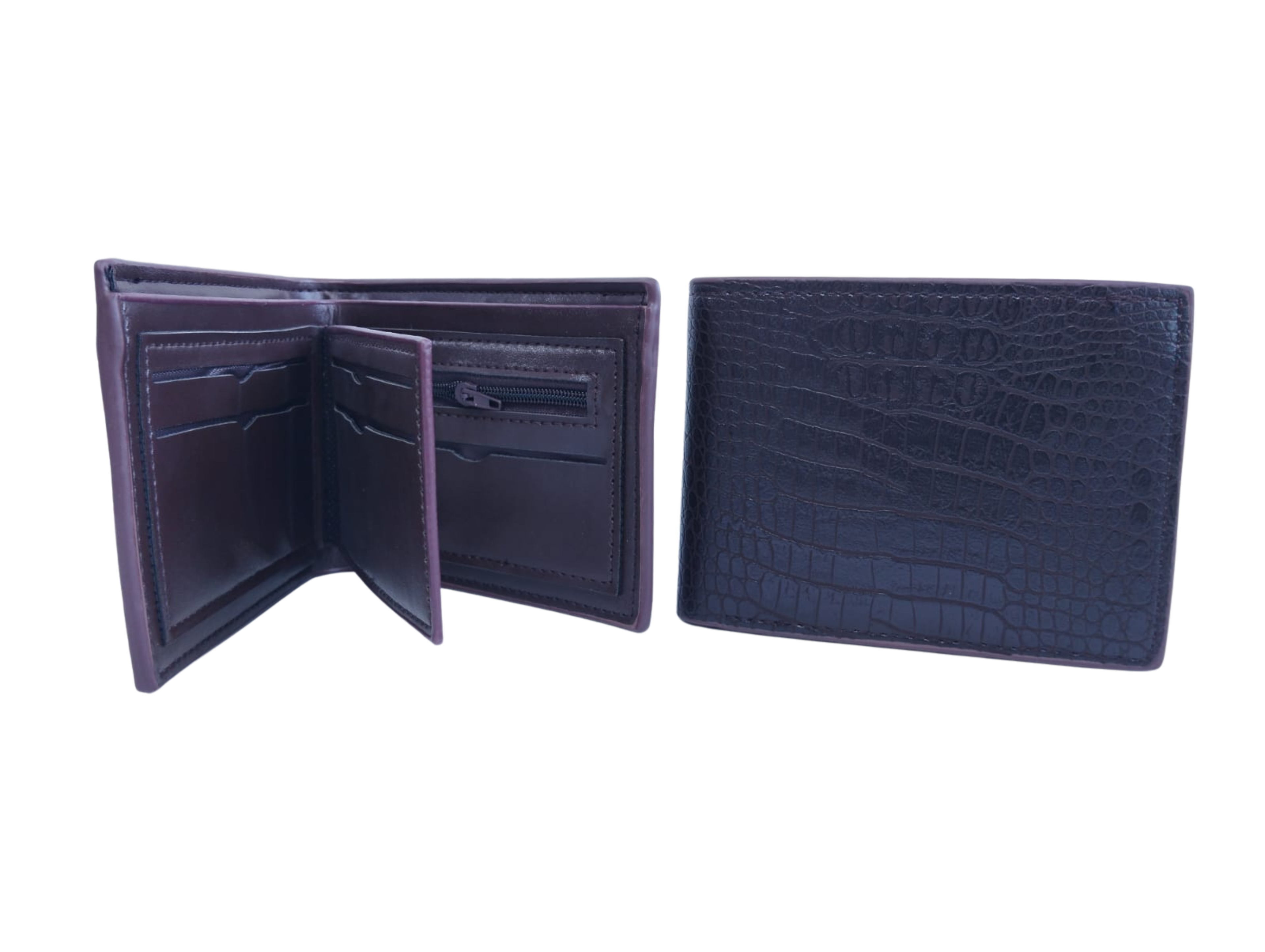 Cartera para Caballero Color Marrón Texturizado - Vinipiel