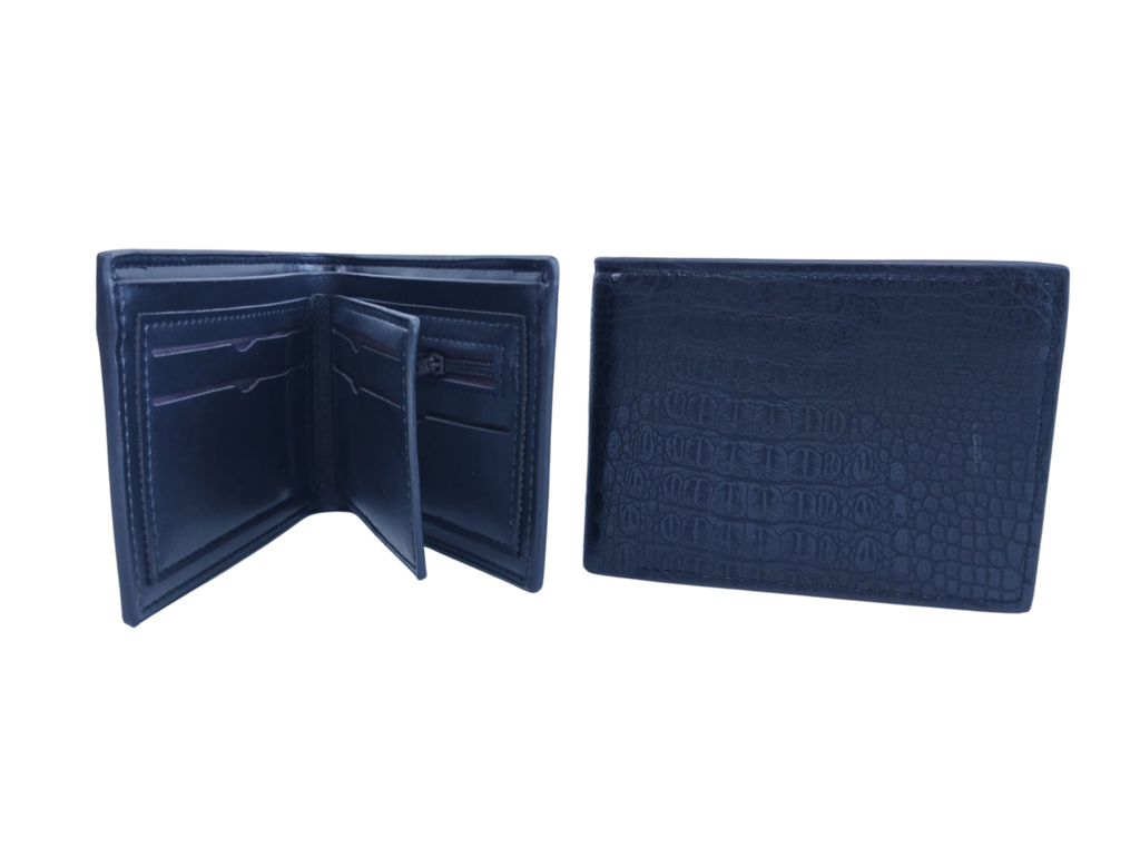 Cartera para Caballero Color Negro Texturizado - Vinipiel