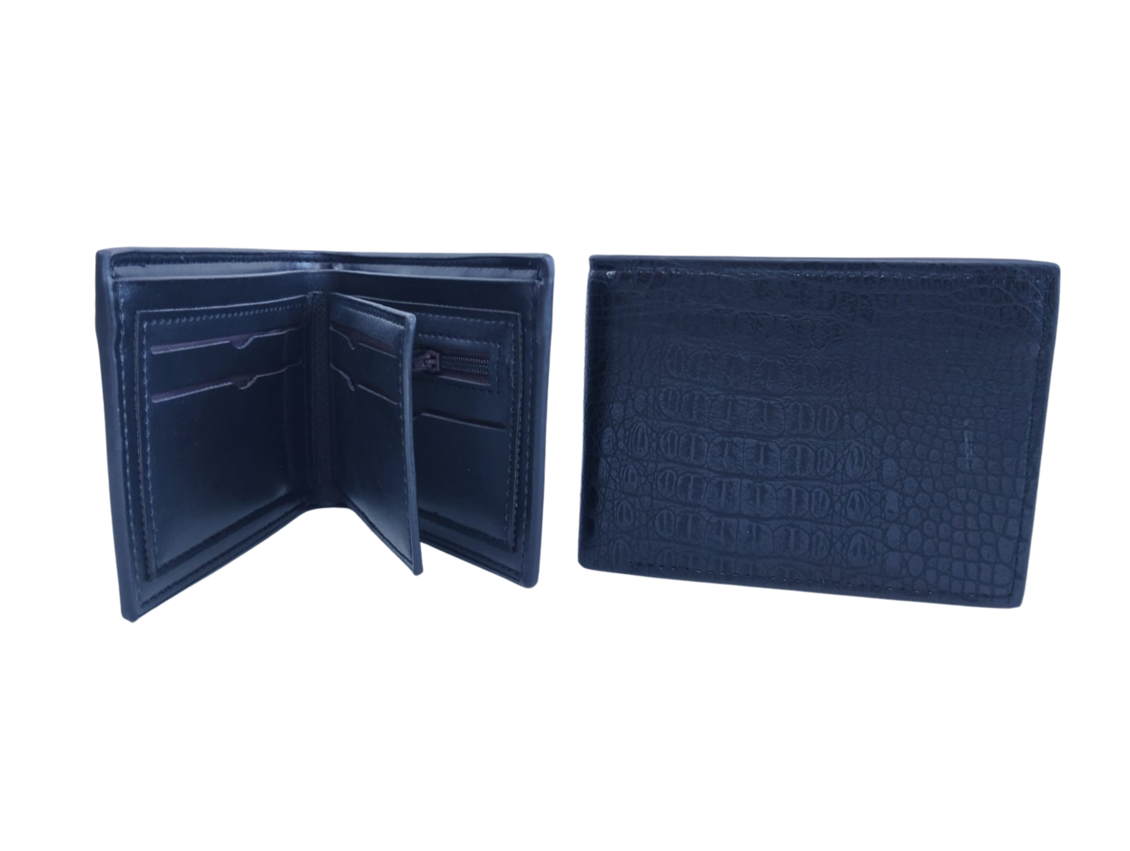 Cartera para Caballero Color Negro Texturizado - Vinipiel