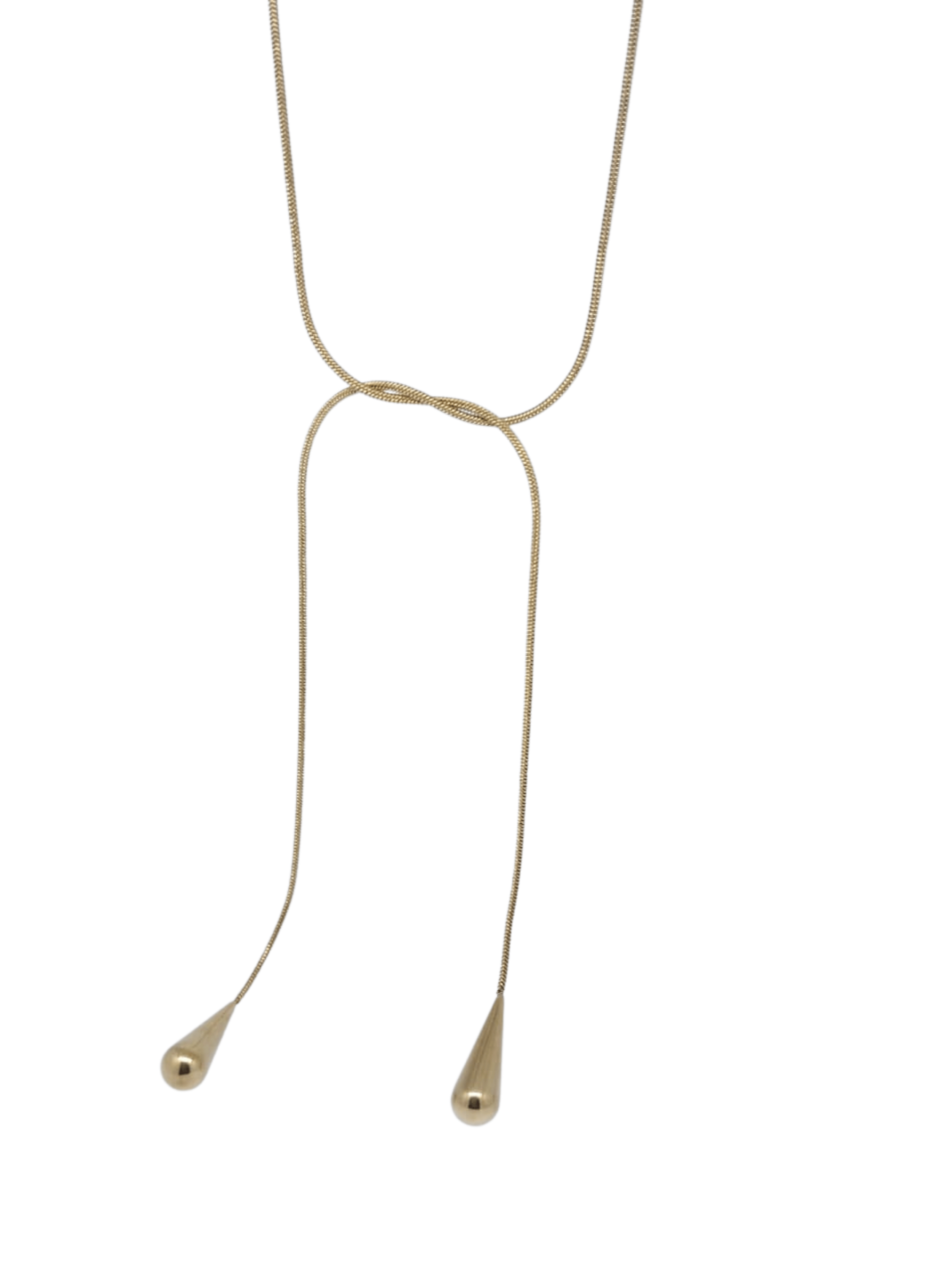 Collar Dorado de Dos Gotas Elegantes Minimal Chic - Acero Inoxidable
