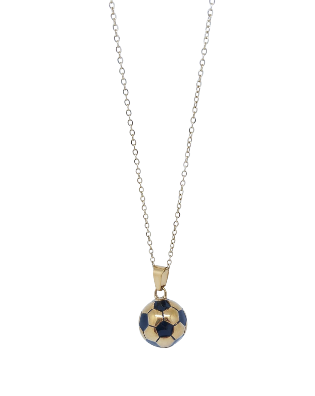 Collar Dorado Balón Futbol Soccer - Acero Inoxidable