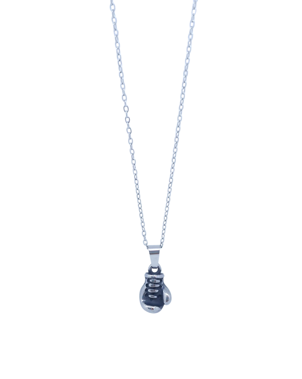 Collar Plateado Guante Box - Acero Inoxidable