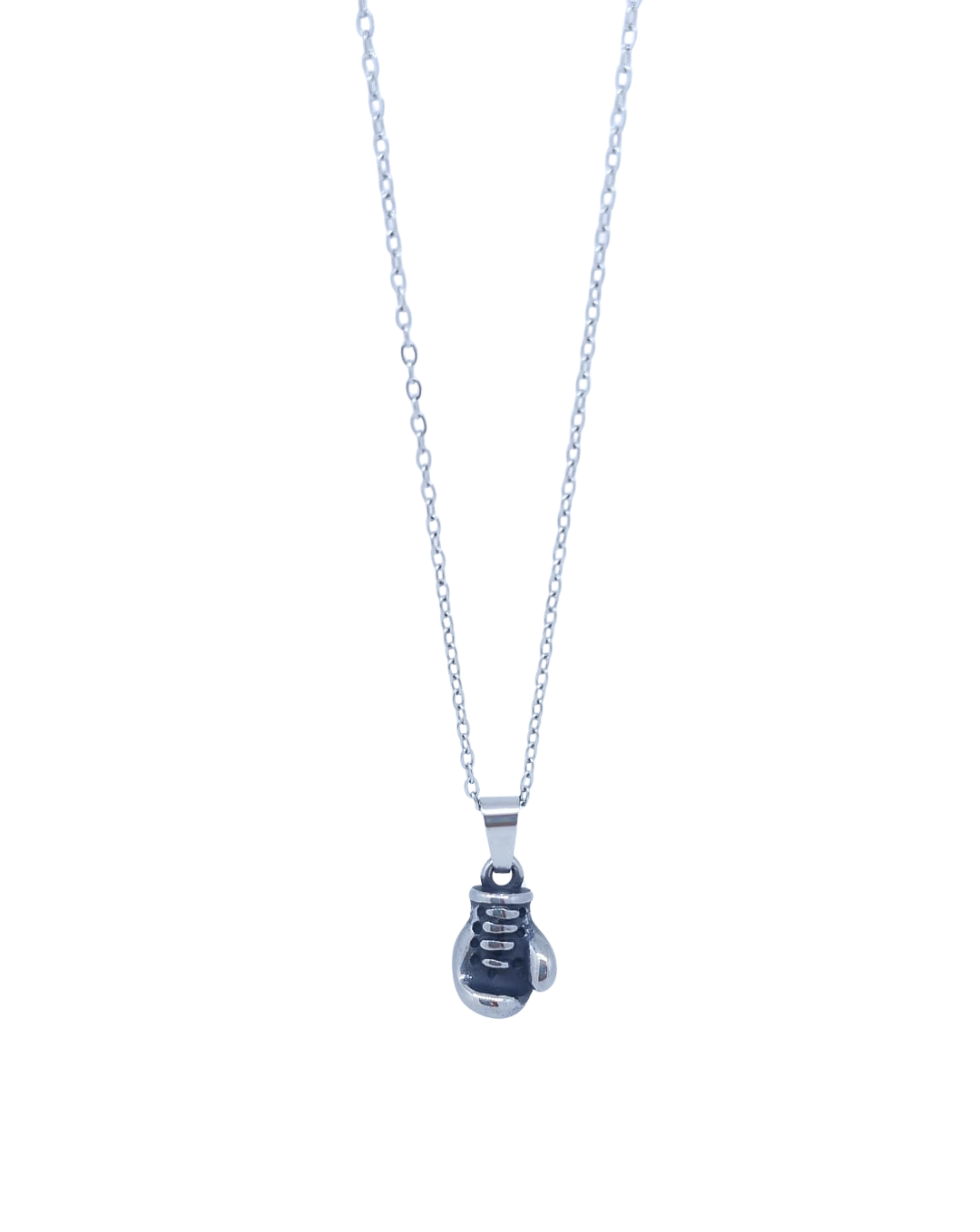 Collar Plateado Guante Box - Acero Inoxidable