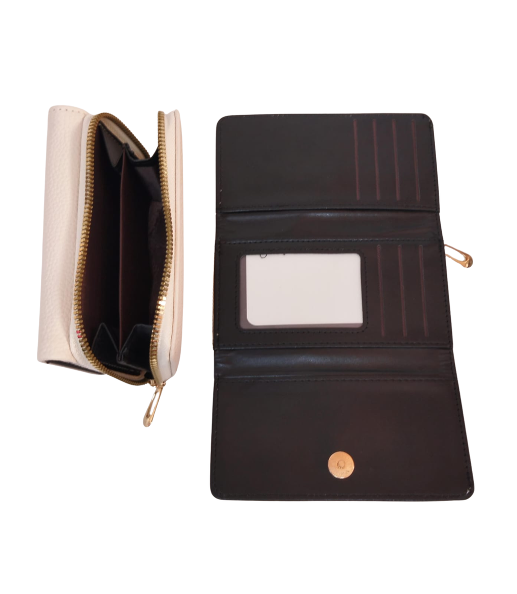 Cartera blanca con textura - Vinipiel