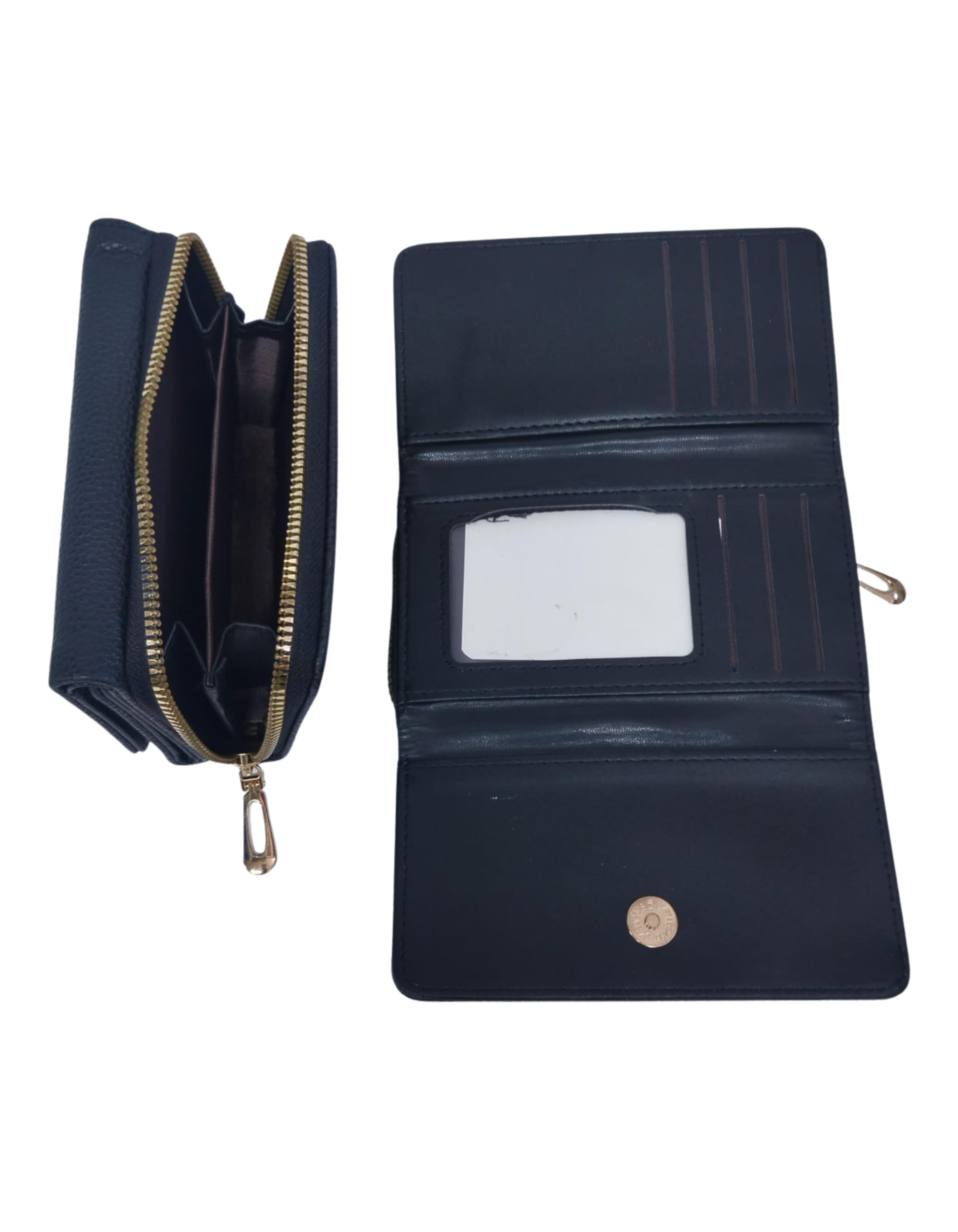 Cartera negra con textura - Vinipiel