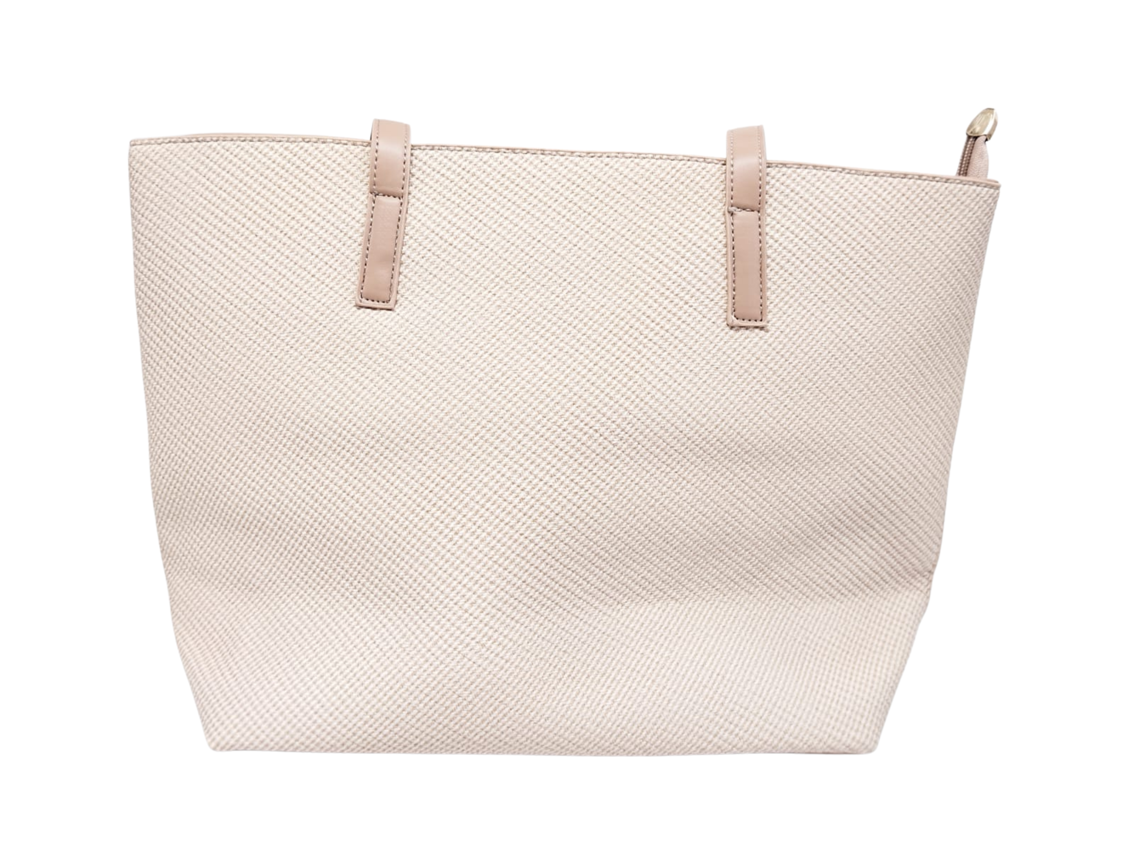 Bolsa beige textura en líneas & franjas lisas - Vinipiel