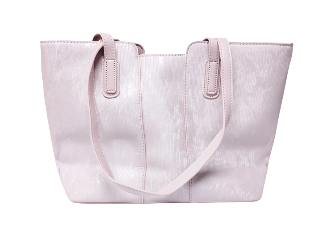 Bolsa rosa jaspeada & osito colgante - Vinipiel
