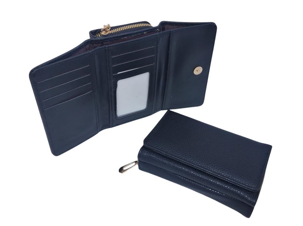 Cartera negra con textura - Vinipiel