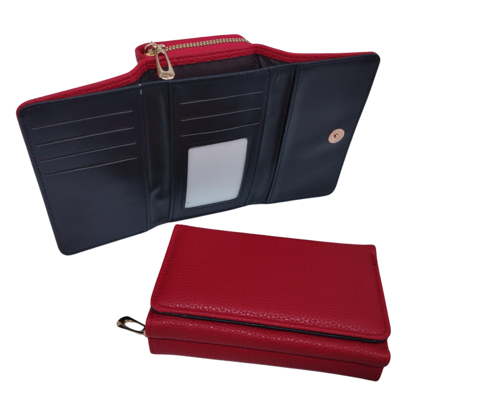 Cartera roja texturizada - Vinipiel