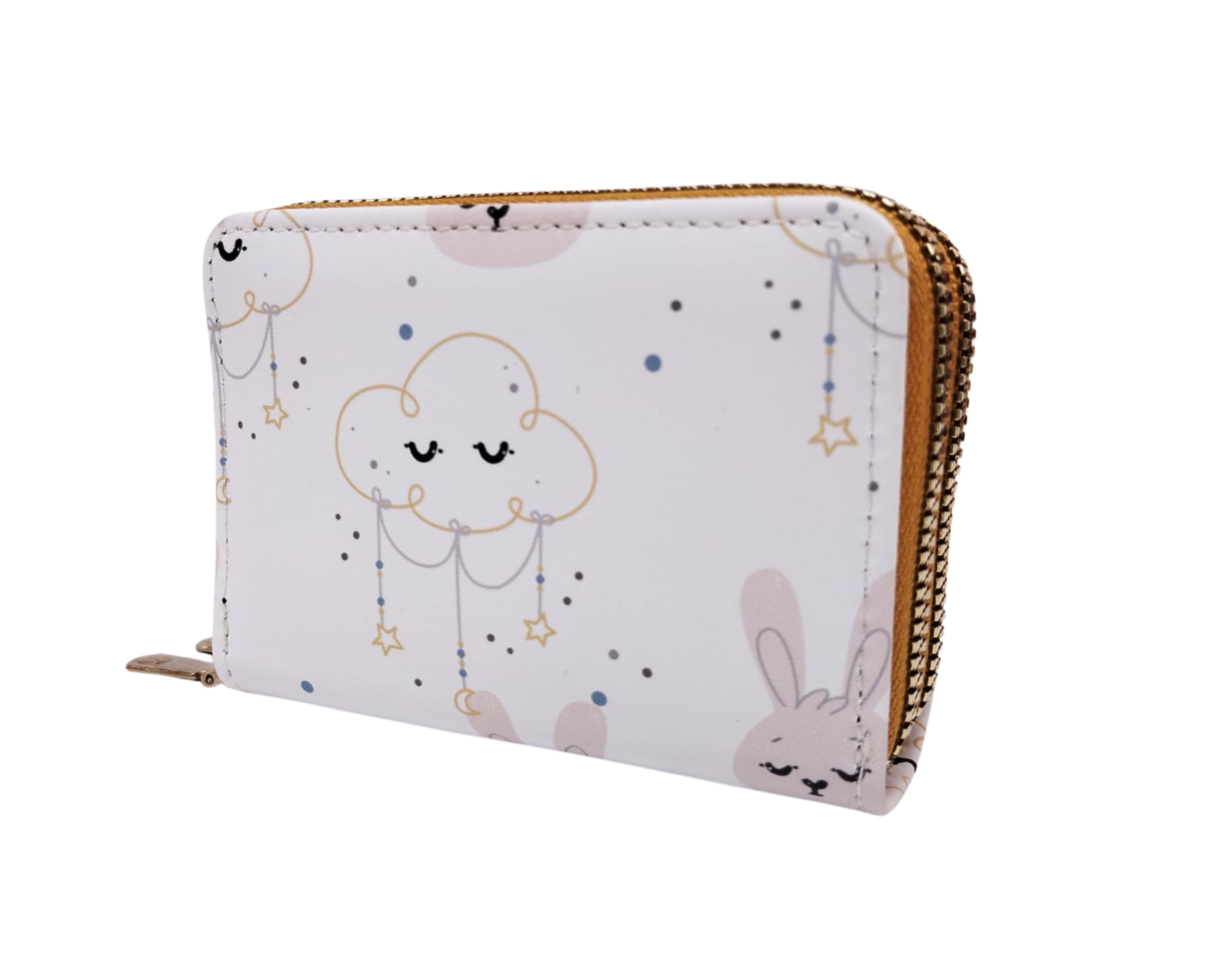 Cartera camel nubes y conejitos con estrellas - Vinipiel
