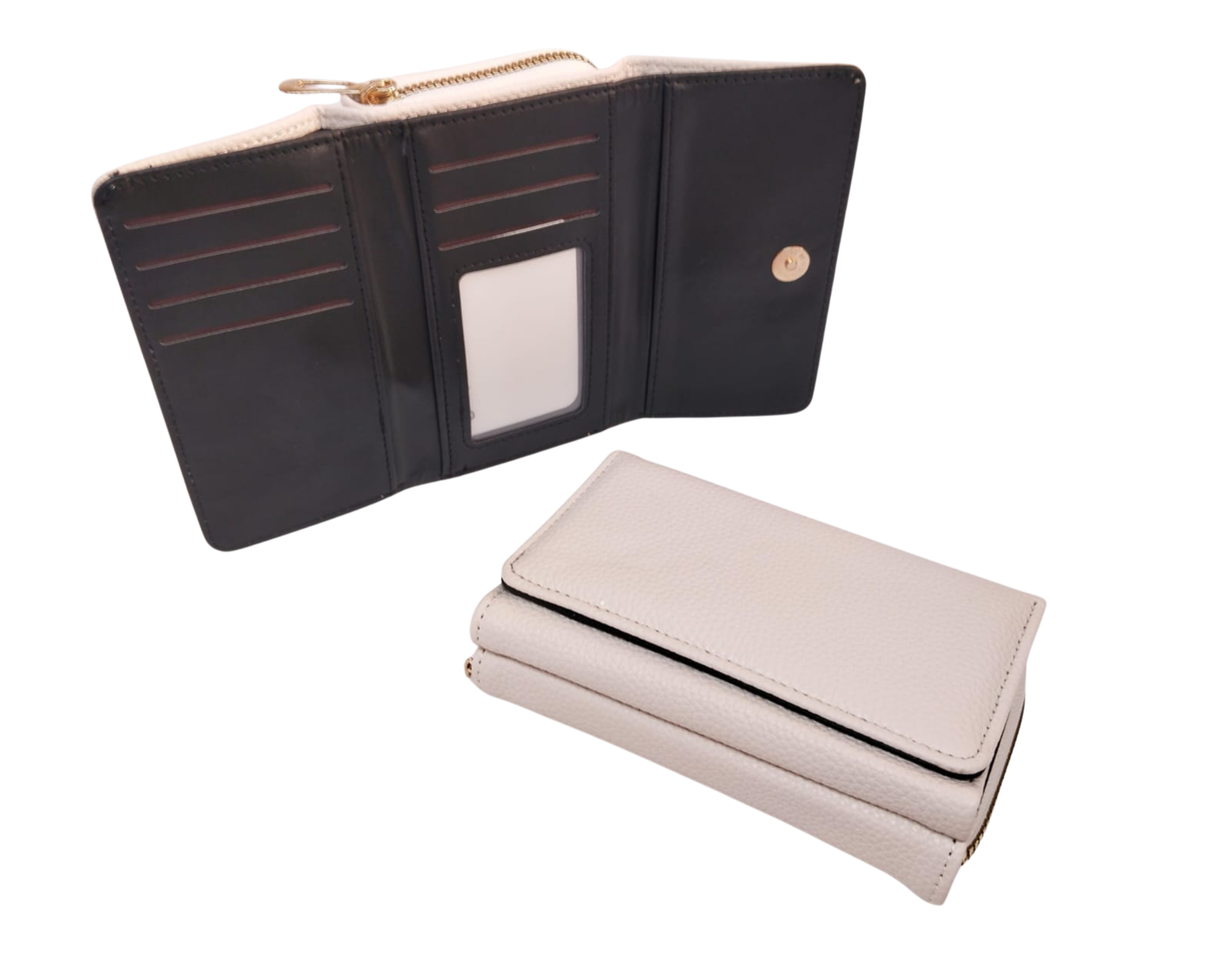 Cartera blanca con textura - Vinipiel