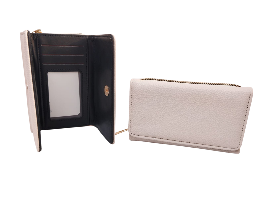 Cartera blanca con textura - Vinipiel