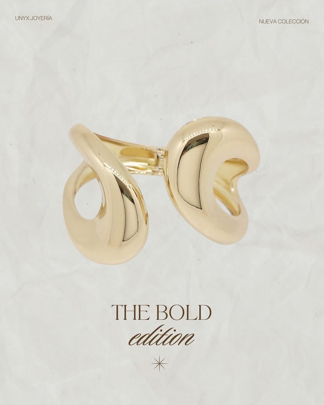 Brazalete Acero Color dorado 2 ovalos