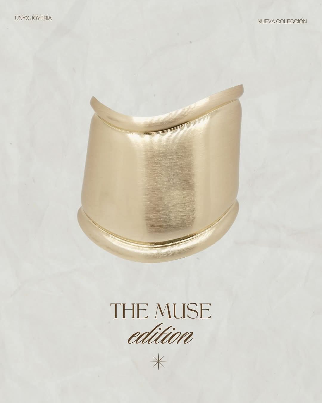 Brazalete Acero color dorado mate, ancho liso