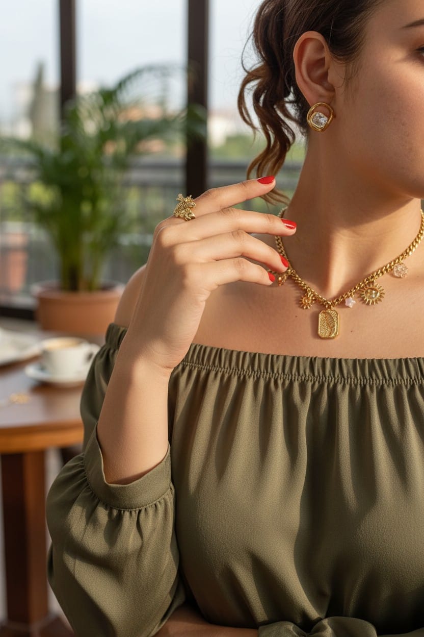 Anillo Dorado de Abeja Delicada – Acero Inoxidable